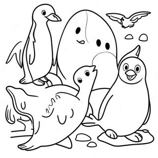 Antarctic Animals Coloring Page 58922-47434