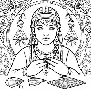 Fortune Teller Coloring Pages