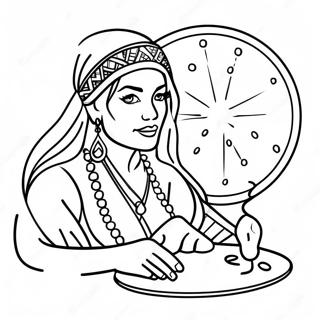 Fortune Teller Coloring Page 58932-47444