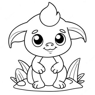 Cute Medium Fantasy Creature Coloring Page 58943-47454