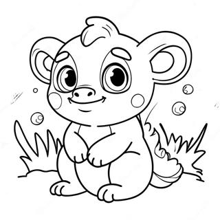 Cute Medium Fantasy Creature Coloring Page 58943-47456