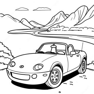 Mazda Mx 5 Miata Convertible Coloring Page 58963-47471