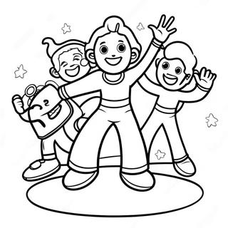 Doodlebops Fun Dance Party Coloring Page 58993-47491