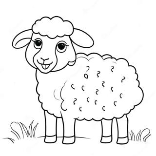 Fluffy Sheep With Lamb Coloring Page 59033-47524