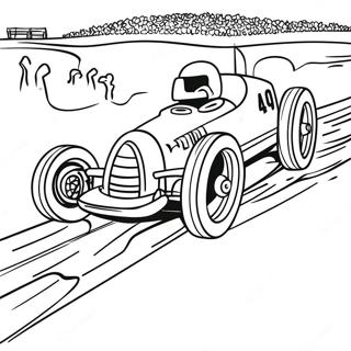 Exciting Dirt Track Racing Scene Coloring Page 59043-47530