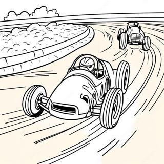 Exciting Dirt Track Racing Scene Coloring Page 59043-47531