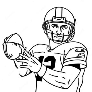 Aaron Rodgers Throwing A Football Coloring Page 59063-47550