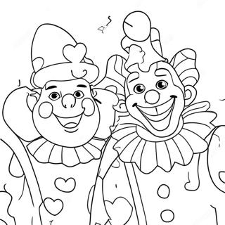 Whimsical Clowns In The Amazing Digital Circus Coloring Page 59093-47570