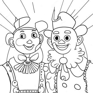 Whimsical Clowns In The Amazing Digital Circus Coloring Page 59093-47571