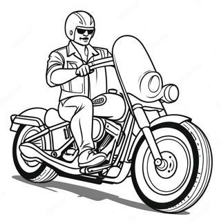 Cool Harley Biker Coloring Page 59123-47607