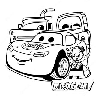 Lightning Mcqueen With Friends Coloring Page 59133-47601