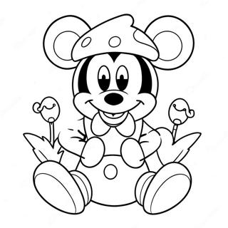 Mickey Mouse In Easter Bunny Costume Coloring Page 59143-47613