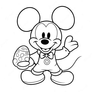 Mickey Mouse In Easter Bunny Costume Coloring Page 59143-47614