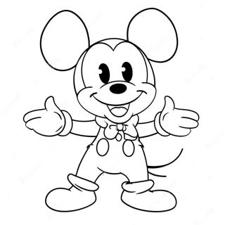 Mickey Mouse In Easter Bunny Costume Coloring Page 59143-47615