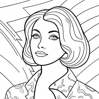 Roy Lichtenstein Pop Art Coloring Page 59163-47636