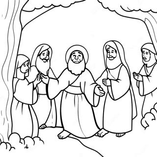 Joyful Resurrection Scene Coloring Page 59183-47648