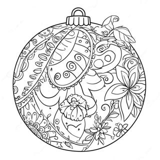 Festive Holiday Ornament Coloring Page 59213-47666