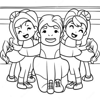 Go Team Cheerleaders Coloring Page 59232-47682