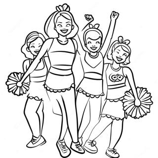 Go Team Cheerleaders Coloring Page 59232-47683