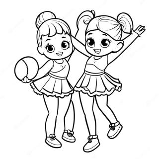 Go Team Cheerleaders Coloring Page 59232-47684