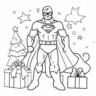 Superhero Christmas Coloring Page 59242-47691