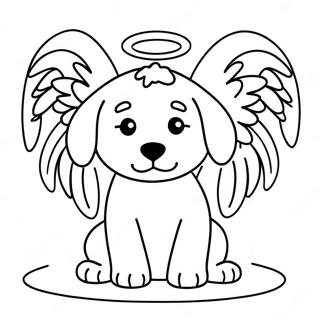 Heavenly Dog With Angel Wings Coloring Page 59263-47718