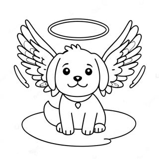 Heavenly Dog With Angel Wings Coloring Page 59263-47720