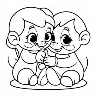 Cute Disney Babies Playing Together Coloring Page 59283-47727