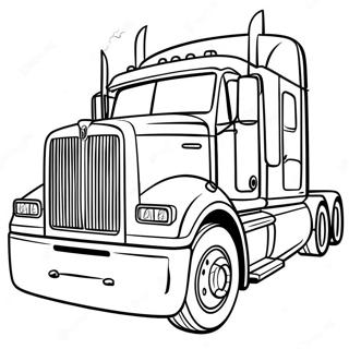 Semi Truck Coloring Page 5931-4899