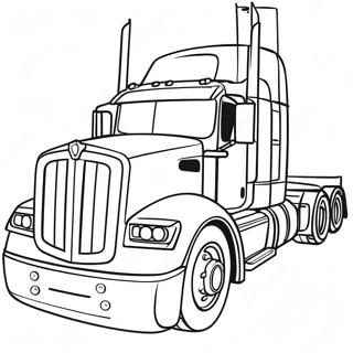 Semi Truck Coloring Page 5931-4900