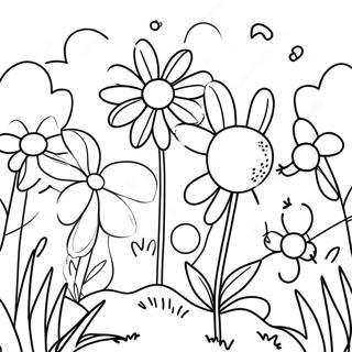 Wildflower Garden Coloring Page 59332-47768