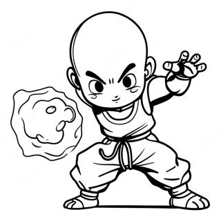 Krillin With Energy Ball Coloring Page 59353-47786