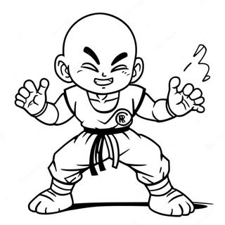 Krillin With Energy Ball Coloring Page 59353-47787