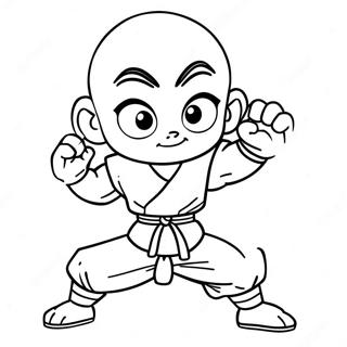 Krillin With Energy Ball Coloring Page 59353-47788