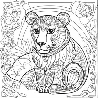 Animal Mosaic Coloring Pages