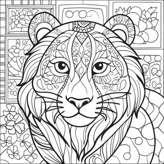 Animal Mosaic Coloring Page 59362-47783