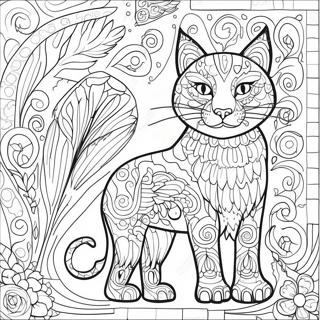 Colorful Animal Mosaic Design Coloring Page 59363-47790