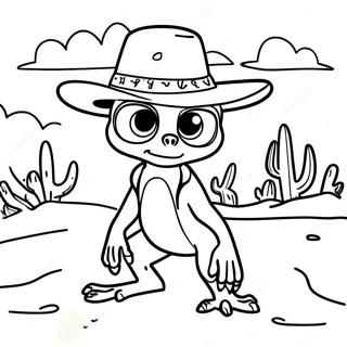 Rango In Colorful Desert Scene Coloring Page 59373-47797