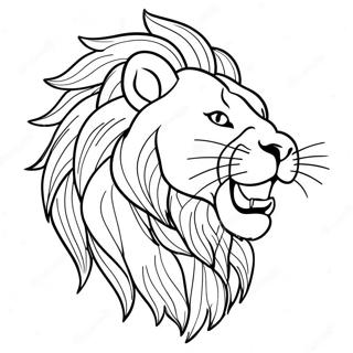 Majestic Lion Roaring Coloring Page 59383-47805