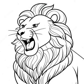 Majestic Lion Roaring Coloring Page 59383-47806