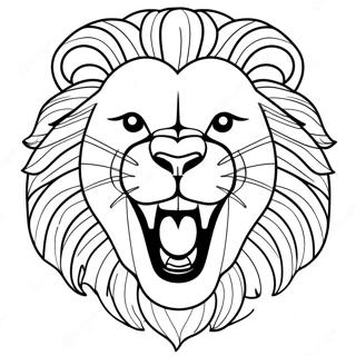 Majestic Lion Roaring Coloring Page 59383-47807