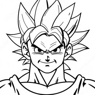 Goku Super Saiyan Transformation Coloring Page 59393-47822