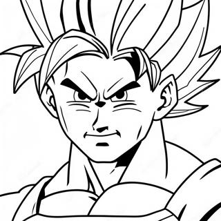 Goku Super Saiyan Transformation Coloring Page 59393-47824