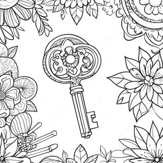 Key Coloring Pages