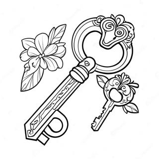 Key Coloring Page 59412-47827