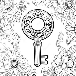 Vintage Key Coloring Page 59413-47832