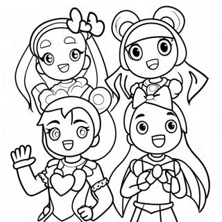 Glitter Force Coloring Pages