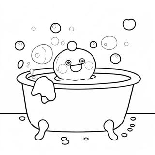 Bathtub Fun With Bubbles Coloring Page 59432-47842