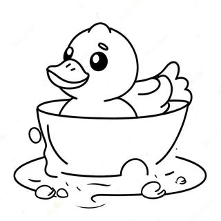 Cute Rubber Duck In Bathtub Coloring Page 59433-50317