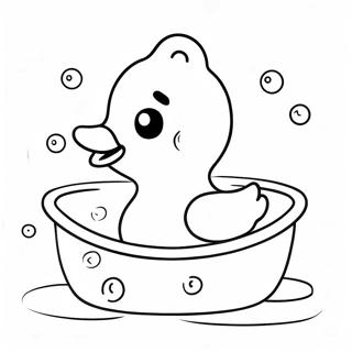 Cute Rubber Duck In Bathtub Coloring Page 59433-50318